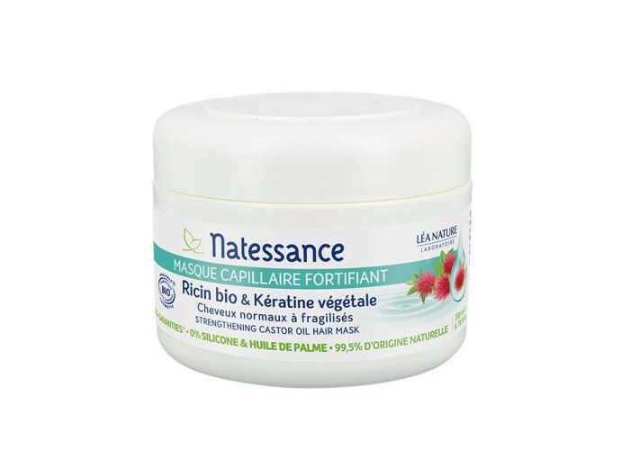 Masque capillaire fortifiant - Ricin Bio & Kératine végétale 200ml Natessance