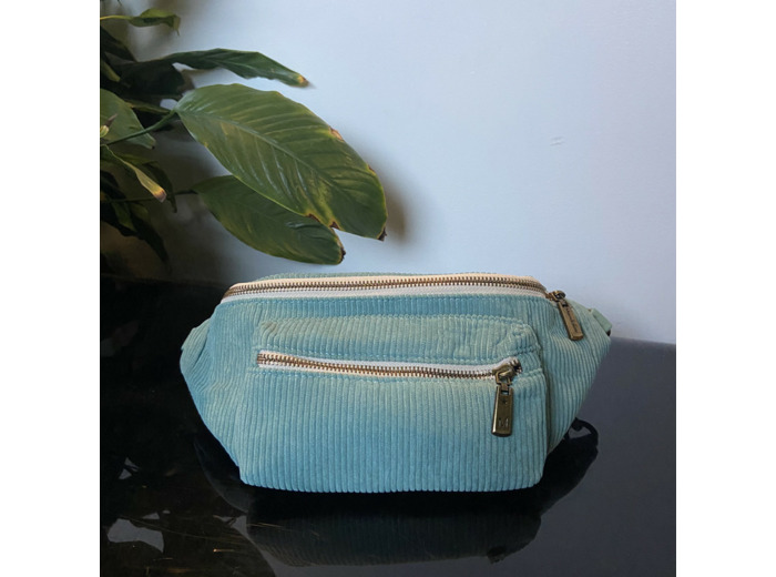 Farfouillette Banane En Velours Bleu Pétrole