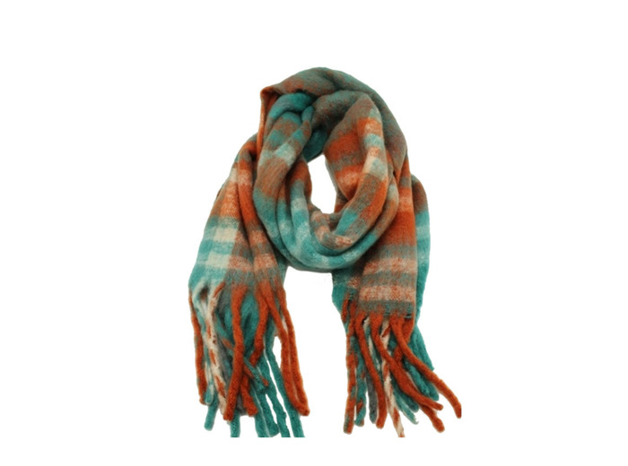 Atoll Palme Echarpe Epaisse Orange