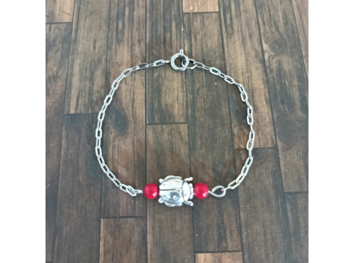 Bracelet enfant coccinelle