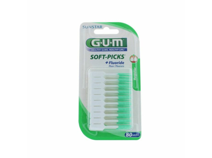 Brossettes Interdentaires Regular X80 Soft-picks + Fluor Gum