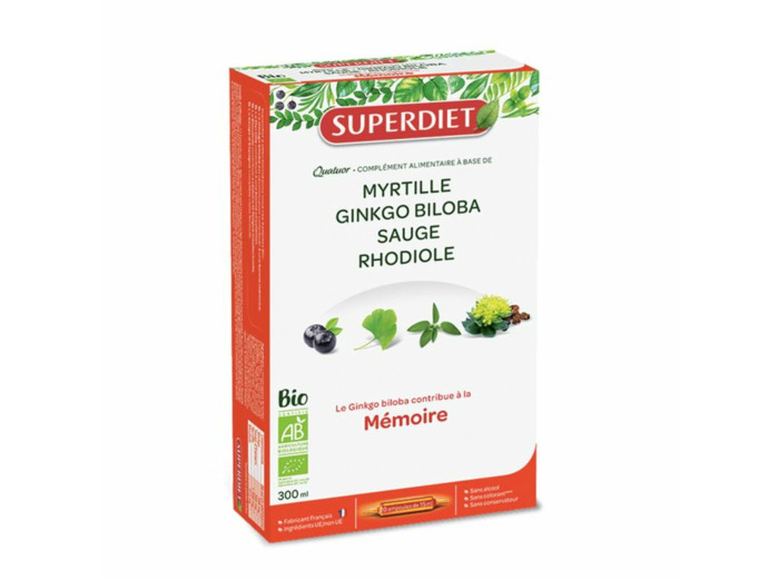 Quatuor Memoire Bio 20 Ampoules Superdiet