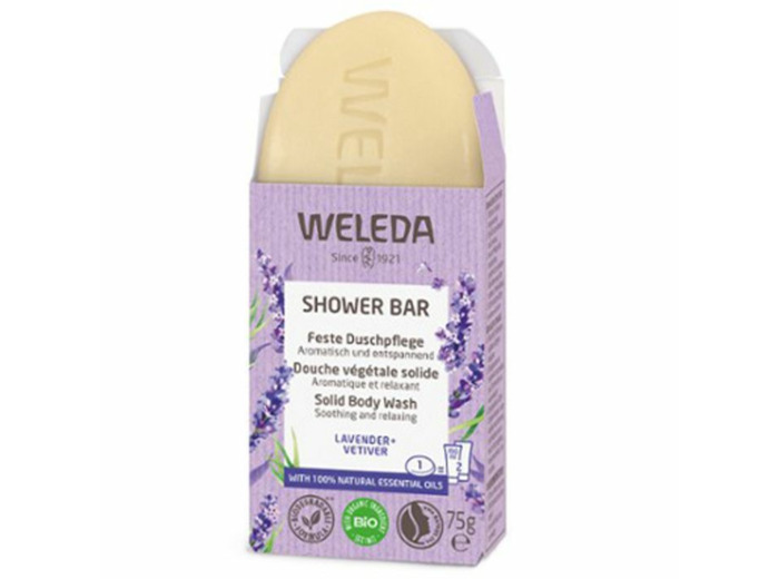 Douche végétale solide 75g Lavande + Vetiver Weleda