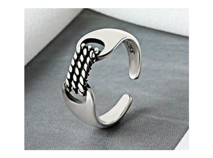 Bagues en argent mini-chaîne