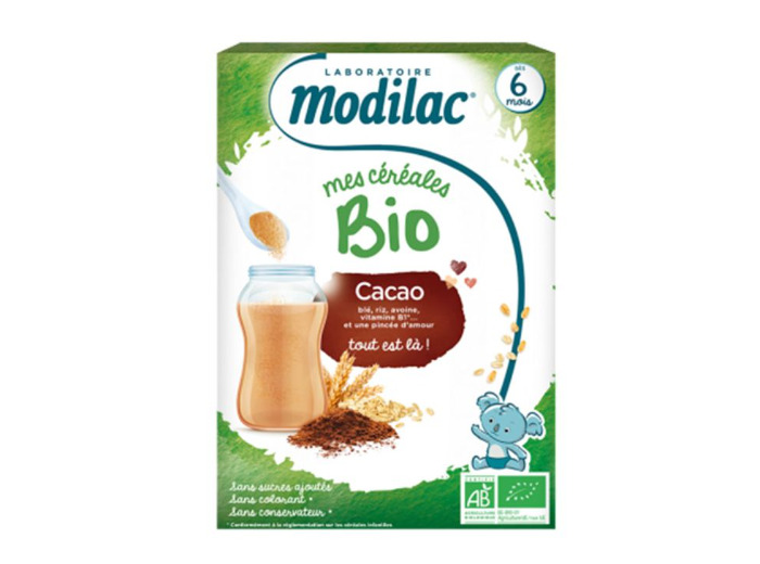 Mes Cereales Cacao Bio Des 6 Mois 250g Dès 6 mois Modilac