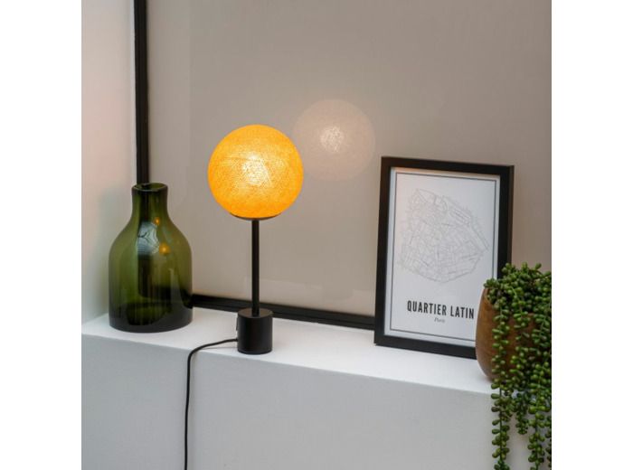 Lampe APAPA - Pied Noir - Globe Moutarde