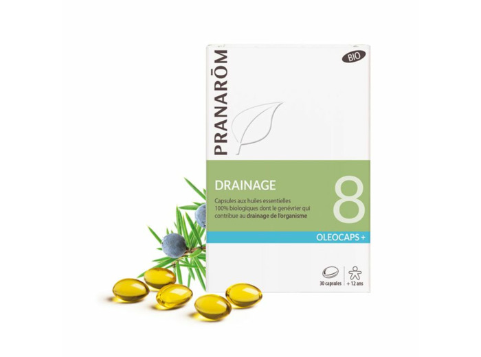 N°8 Drainage Bio 30 Capsules Oleocaps+ Oléocaps Pranarôm