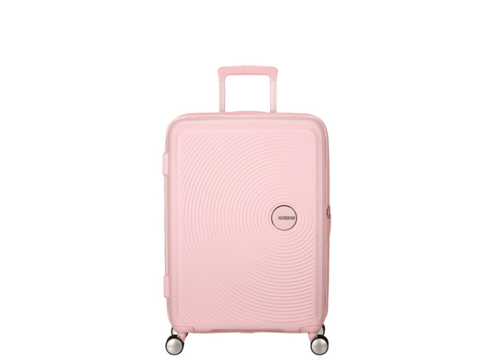 American Tourister Sound Box Spinner 67 cm Valise Cabine Trolley 4 Roues Pink Pastel