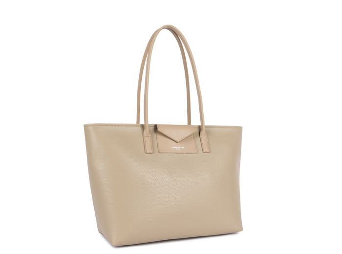 Lancaster Maya Double Kba Sac Shopping 517-103 Beige Fonce