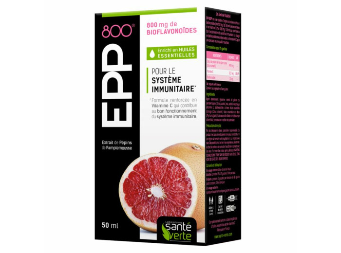 Epp 800+ Extrait De Pepins De Pamplemousse 50 ml Sante Verte