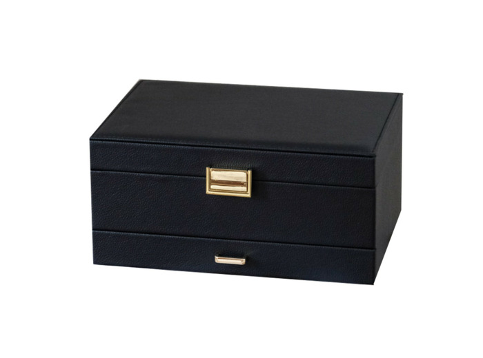 Maison Scarlett boîte à bijoux Denise Cuir PU Noir