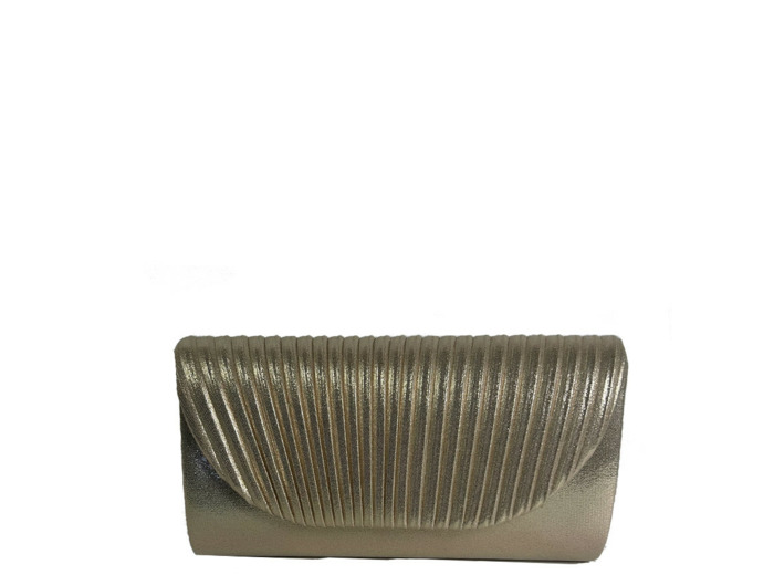 Farfouillette Pochette De Mariage A Rabat Côtelé Doré