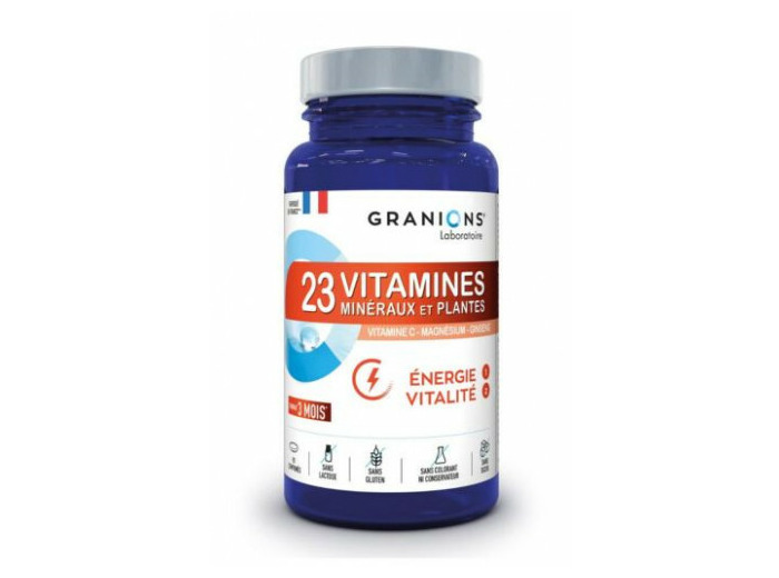23 vitamines minéraux et plantes 90 comprimés Granions