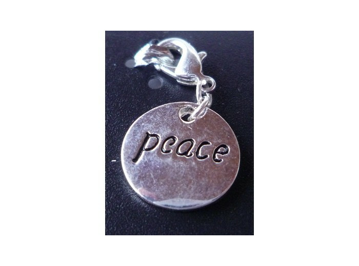 Pendentif rond Peace argent