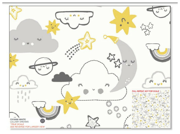 Tissu Michael Miller - Lullaby Dreams White