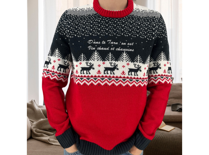 Pull de Noel - Dans le Tarn on est vin chaud et chauvin