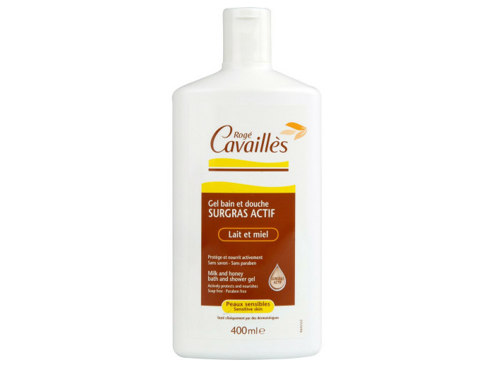Gel Bain et Douche Lait et Miel 400ml Peaux sensibles Rogé Cavaillès