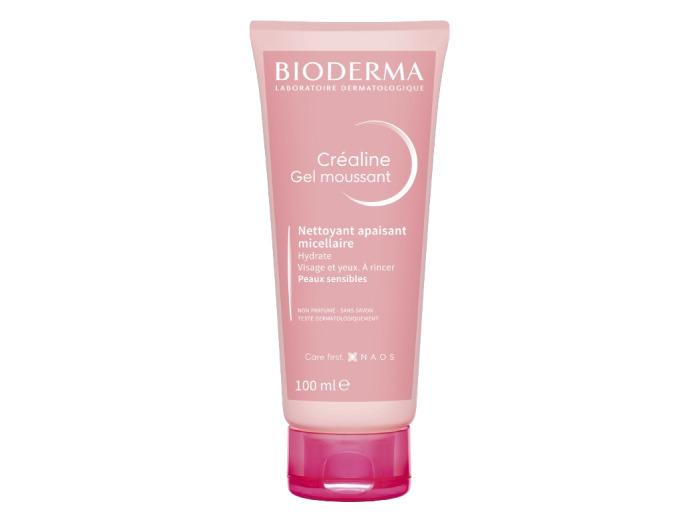 Gel nettoyant moussant visage 100ml Crealine Peaux sensibles Bioderma
