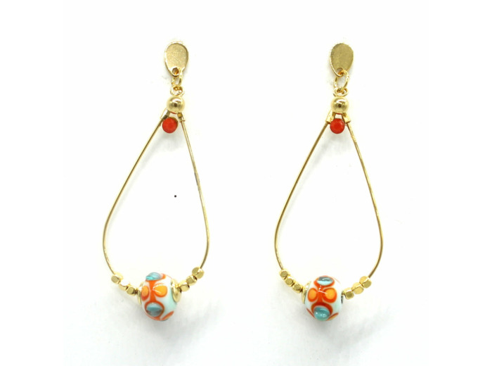 Boucles d'oreilles Aqua Coral