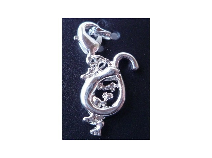 Pendentif lézard argent