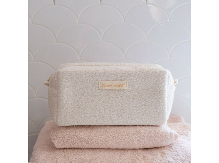 Maison Scarlett Charlotte Trousse De Toilette L En Moumoute Teddy Blanc