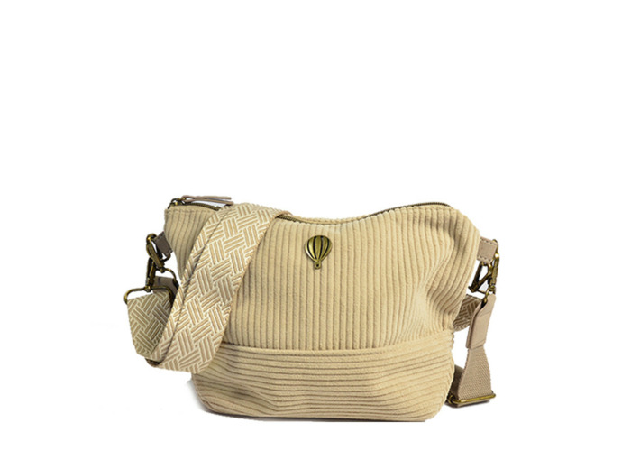 Le Voyage en Panier Duvica Sac Trotteur Velours Beige