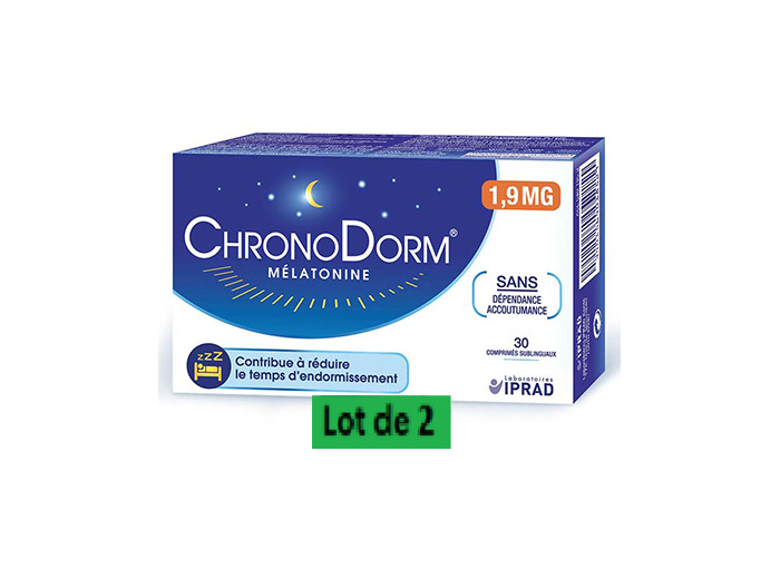 Melatonine 2x30 Comprimes Sublinguaux 1,9mg Chronodorm