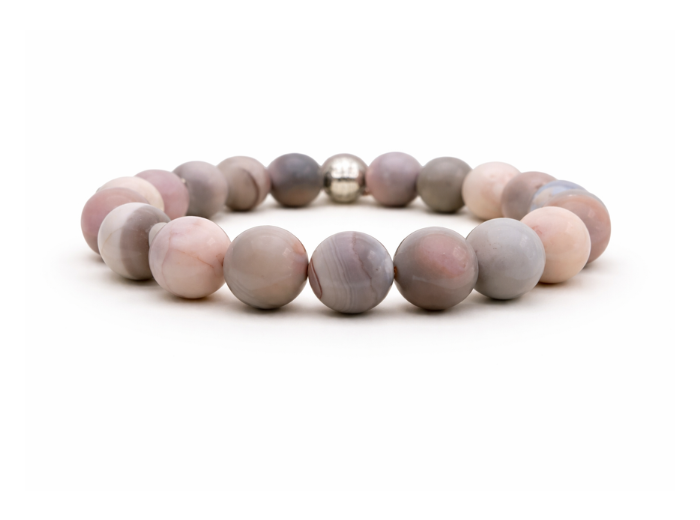 BRACELET AGATE BOTSWANA ROSE