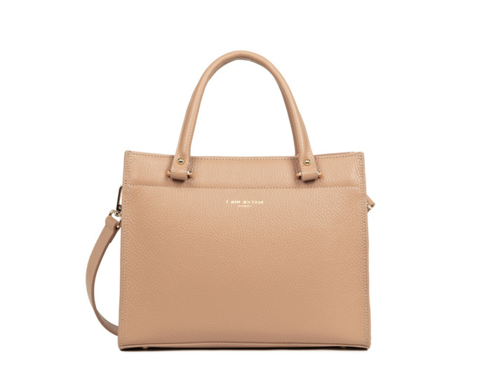 Lancaster Foulonné Double Sac Porté Main 470-63 Naturel-In-Beige