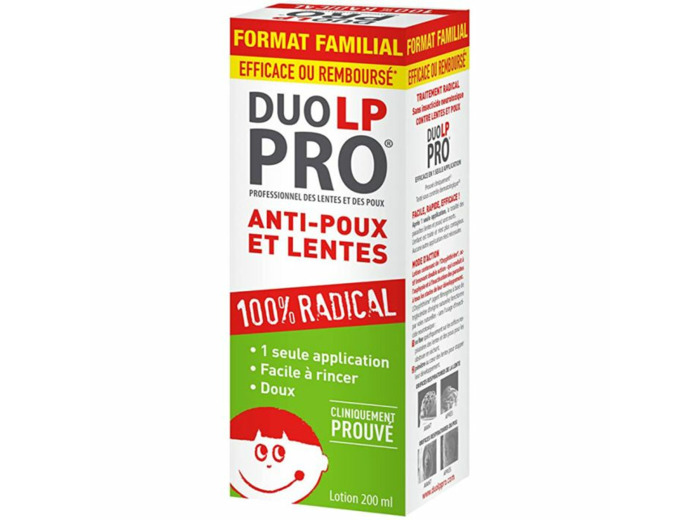 Lotion anti-poux et lentes 200 ml Duo Lp Pro