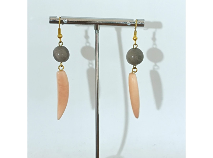 Boucles d'oreilles Cloé en ivoire végétal