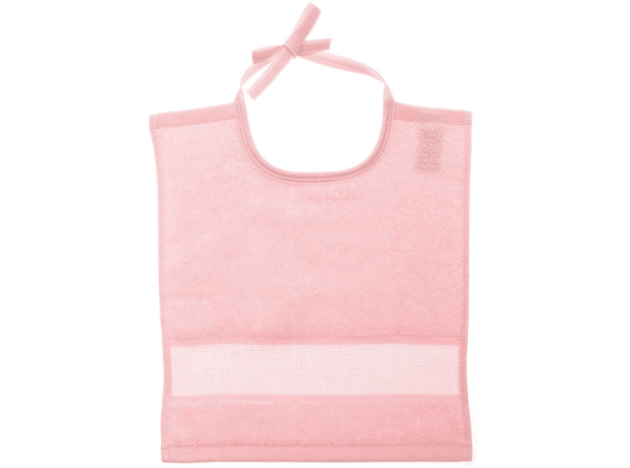 Bavoir rose à broder - Rico