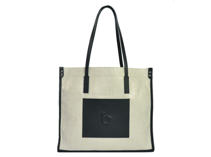 Berthille Sac Shopping Toile Beige / Noir
