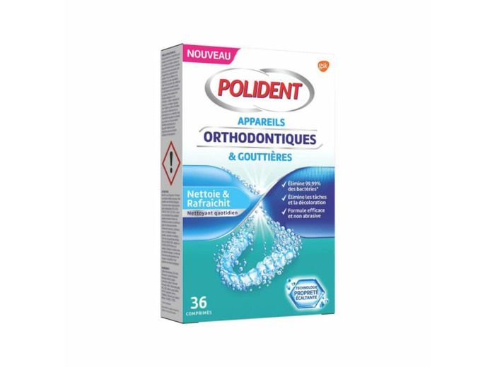 Nettoyant pour appareils orthodontiques et gouttières x36 Polident Polident
