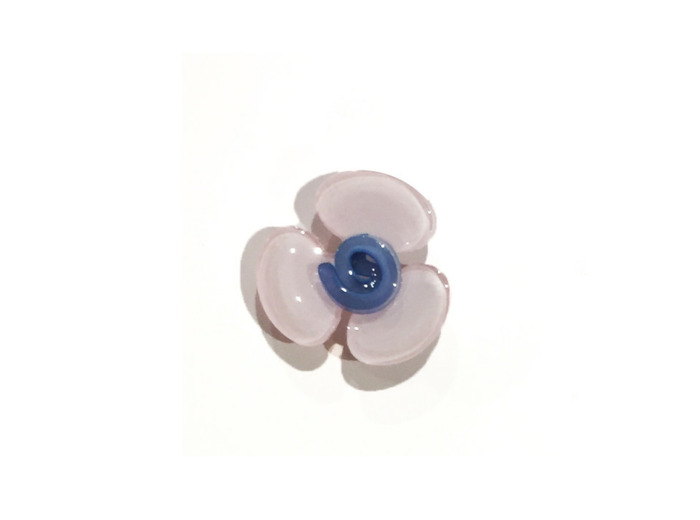 Bouton fantaisie - Fleur rose