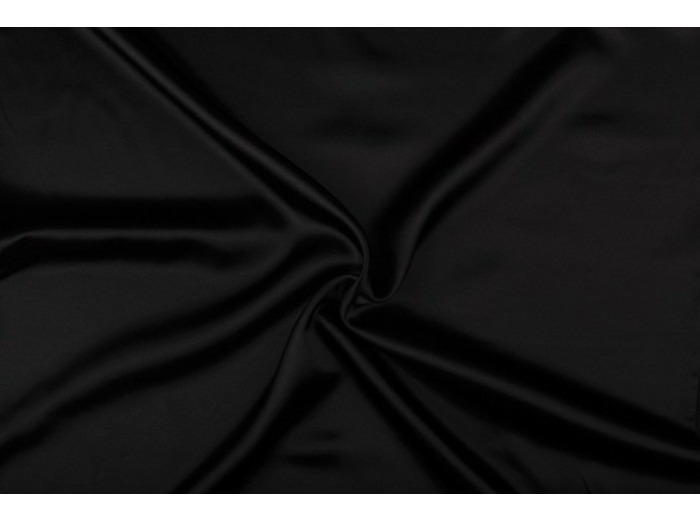 Doublure épaisse satin Noire