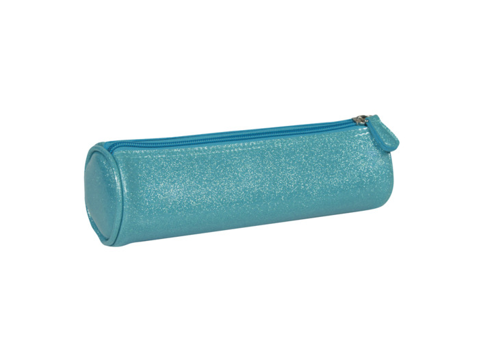 Fourre-tout rond "Eden" - Turquoise pailleté