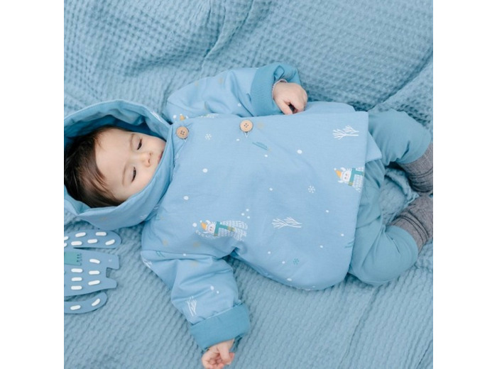 Tissu popeline de coton Yéti et Snowman - Katia Fabrics