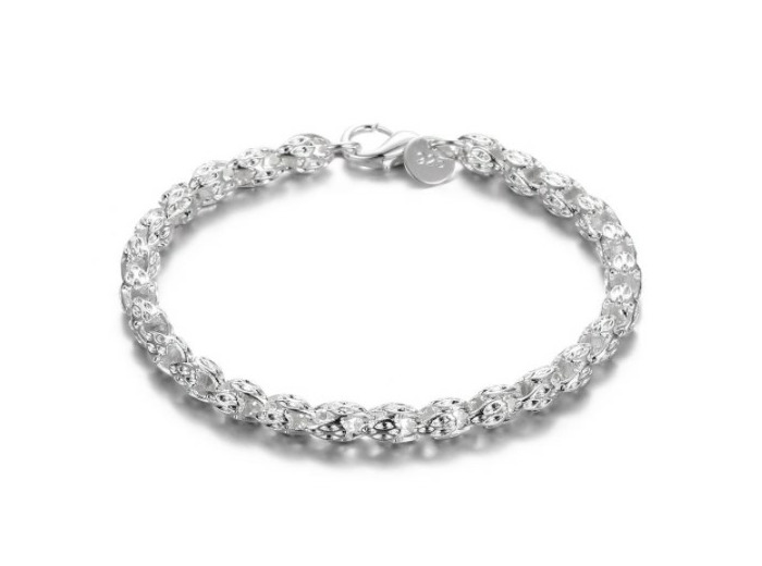 Bracelet chaîne ronde en argent