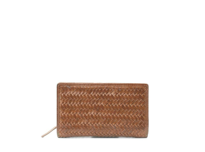 Biba Perkins Portefeuille Cuir tressé PER13L Camel