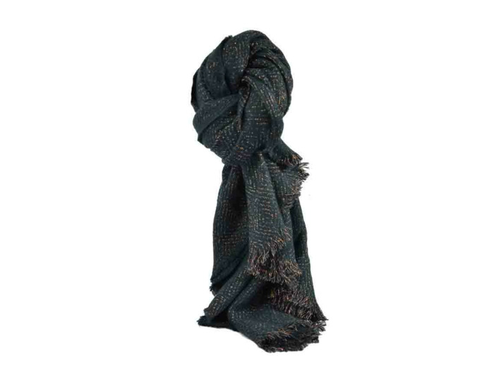 Farfouillette Echarpe Châle Stockholm laine brillant Marine