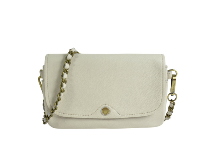 Mila Louise Odile C1 Pochette Cuir Grainé Latte
