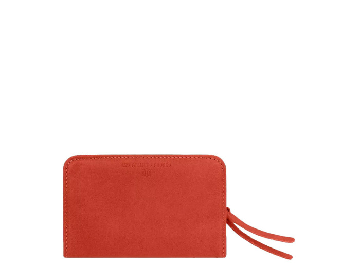 Ateliers Fourès Baroudeuse Portefeuille Compagnon Néréides B53 Orange Confite