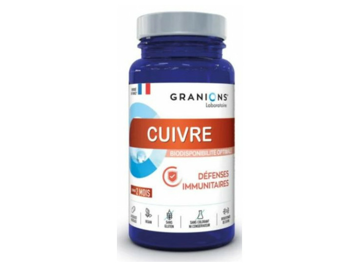 Cuivre 60 gélules Défenses immunitaires Granions
