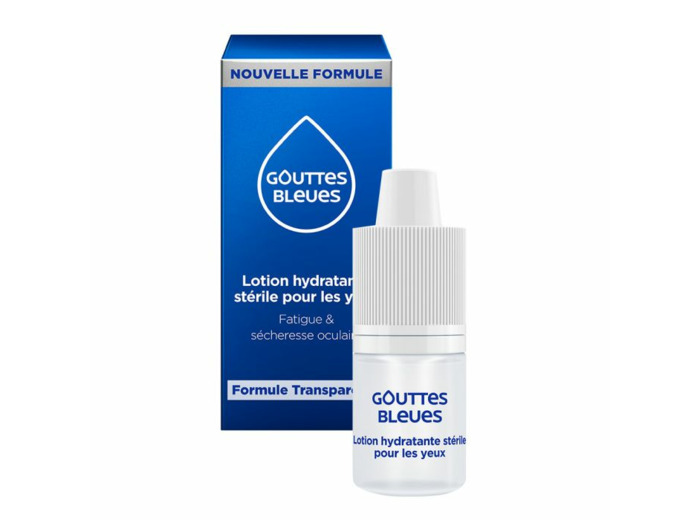Gouttes Bleues Lotion Stérile Hydratante Yeux 10ml Omega Pharma