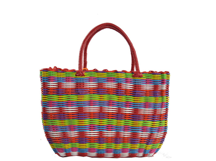 Le Voyage en Panier Scoubidou Medium Cabas Framboise
