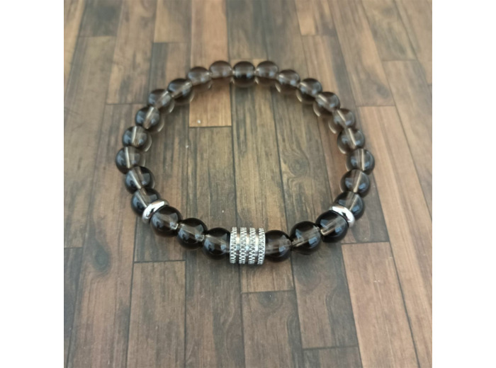 Bracelet en quartz fumé contre les addictions