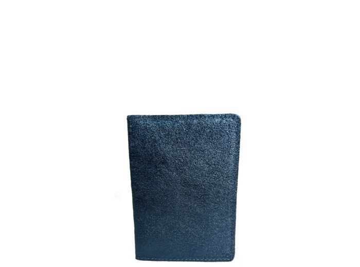 Farfouillette Porte-Papiers Vertical En Cuir Effet Froissé Brillant Jean