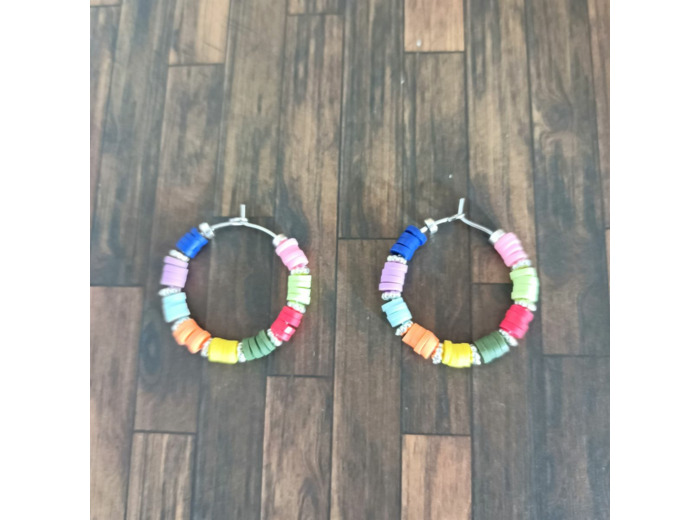 Anneaux Heishi multi-couleurs