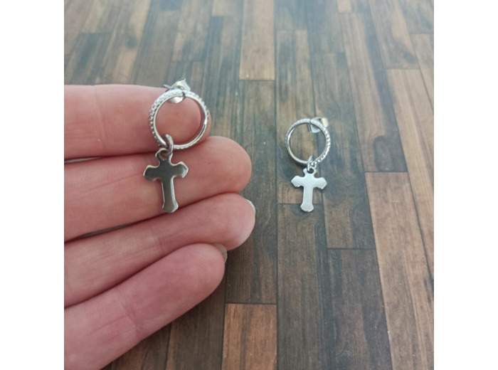 B.O. croix 2 en acier inoxydable